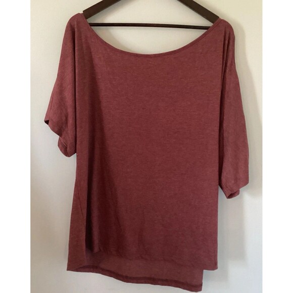 SHEIN Curve Women’s Casual Loose Slash Shoulder T-Shirt Sienna Color Size 4XL - Picture 7 of 7